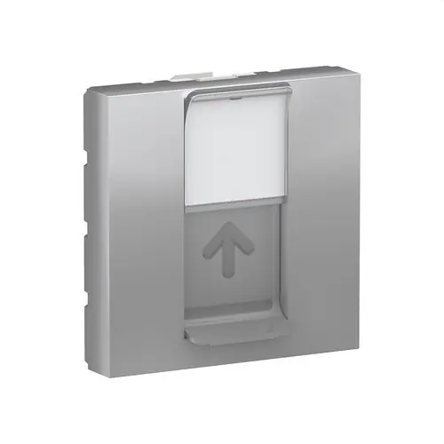 Pago Seguro CARATULA RJ45 2 MÓDULOS KEYSTONE ALUMINIO