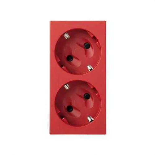 Pago Seguro BASE ENCHUFE SIMON 500 CIMA DOBLE SCHUKO POR CORTE SIN LED ROJO