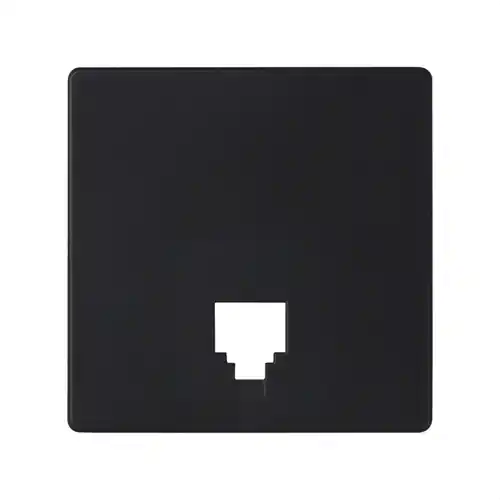 Directo De Fábrica PLACA SIMON 82 PARA TOMAS TELEFÓNICAS RJ11 Y RJ12 NEGRO MATE