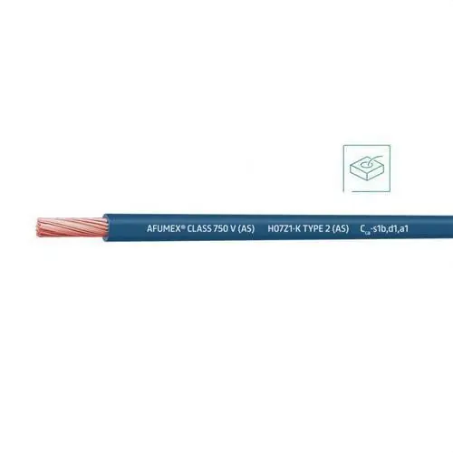Nueva Colección CABLE AFUMEX CLASS 750V(AS)H07Z1-K TYPE 2(AS)1x16 AZ(SE SUMINISTRA CJ.100m)