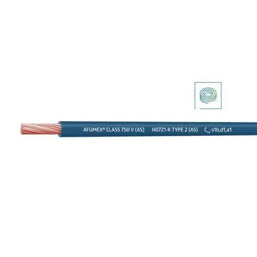 Entrega Rápida CABLE AFUMEX CLASS 750V(AS)H07Z1-K TYPE 2(AS)1x25 AZ(SE SUMINISTRA RO.100m)