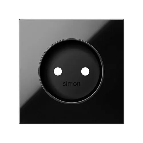 Oferta Especial TAPA SIMON 100 PARA BASE DE ENCHUFE BIPOLAR NEGRO BRILLANTE