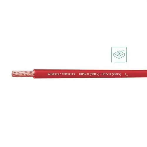 CABLE WIREPOL CPRO FLEX H05V-K(500V)-H07V-K(750V)1x2,5 RJ(SE SUMINISTRA CJ.200m) Lujoso