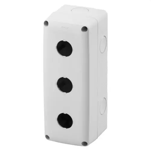 CONTENEDOR P/PULS.MDO.SEÑALIZADORES 3 MOD.d.22mmtapa GR RAL7035 IP66 Precio Rebajado