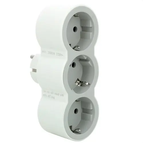 ADAPTADOR STANDARD 3x2P+T 16A FRONTAL BLANCO Envío Exprés