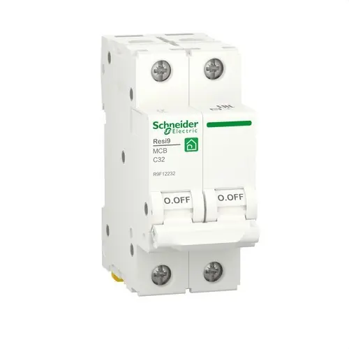 INTERRUPTOR AUTOMÁTICO RESI9 2P 32A CURVA C 230V 6000A Última Versión