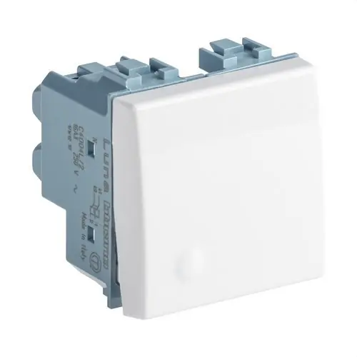 Liquidación CRUZAMIENTO CON LENTE LUMINOSO 16A 250V CON 2 MÓDULOS LUNA