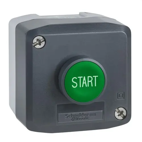 CAJA 1 PULSADOR RASANTE VERDE "START" Envío Gratis