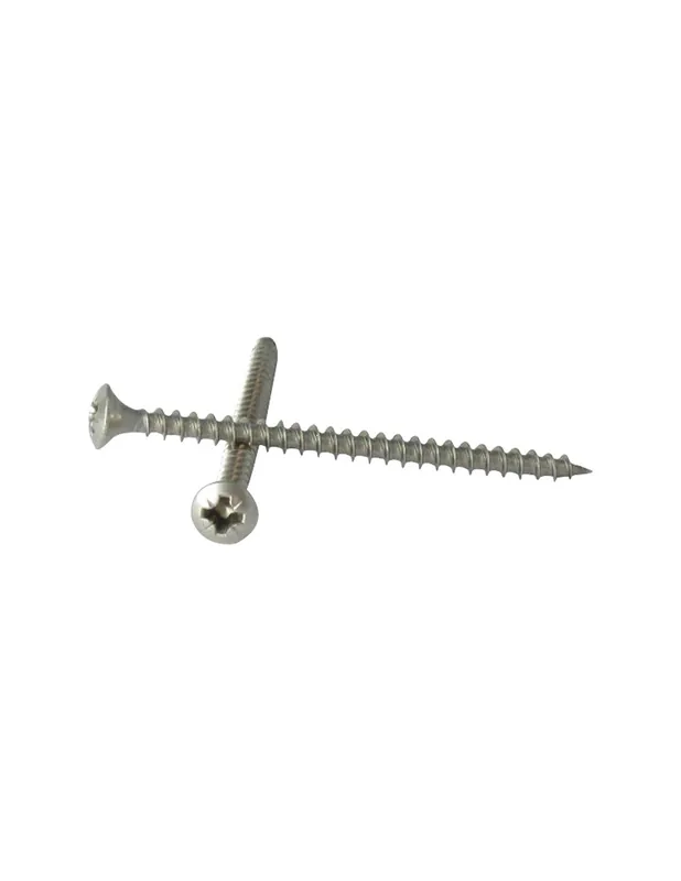 10 x Tornillo de madera y aglomerado savis cabeza fresada abombada Pozi 5X45 Acero cincado blanco Directo De Fábrica