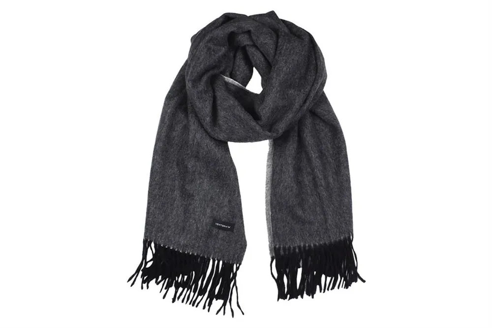 CHAL REVERSIBLE, 100% CACHEMIR. MOD. TAIS (GRIS 2 TONOS) Envío Internacional
