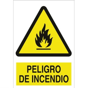 Entrega Rápida SEÑAL POLIESTIRENO 148X105 MM Peligro de incendio