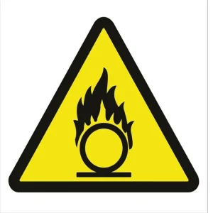SEÑAL ADHESIVA 105X105 MM Peligro Comburentes Garantía Incluida