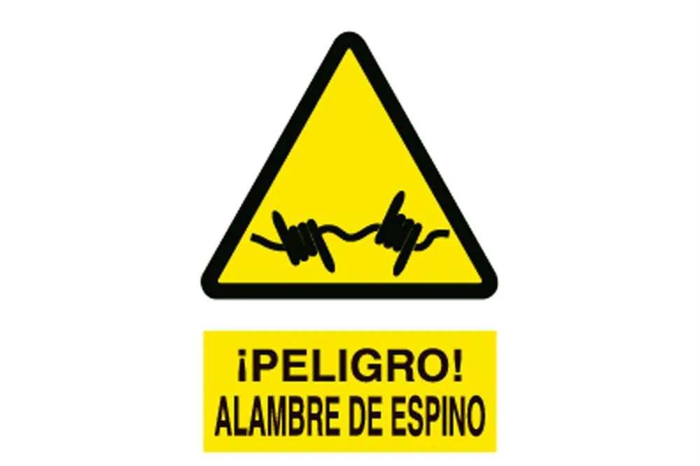 Gran Oferta SEÑAL POLIESTIRENO 210 X 148 MM Alambre de Espino