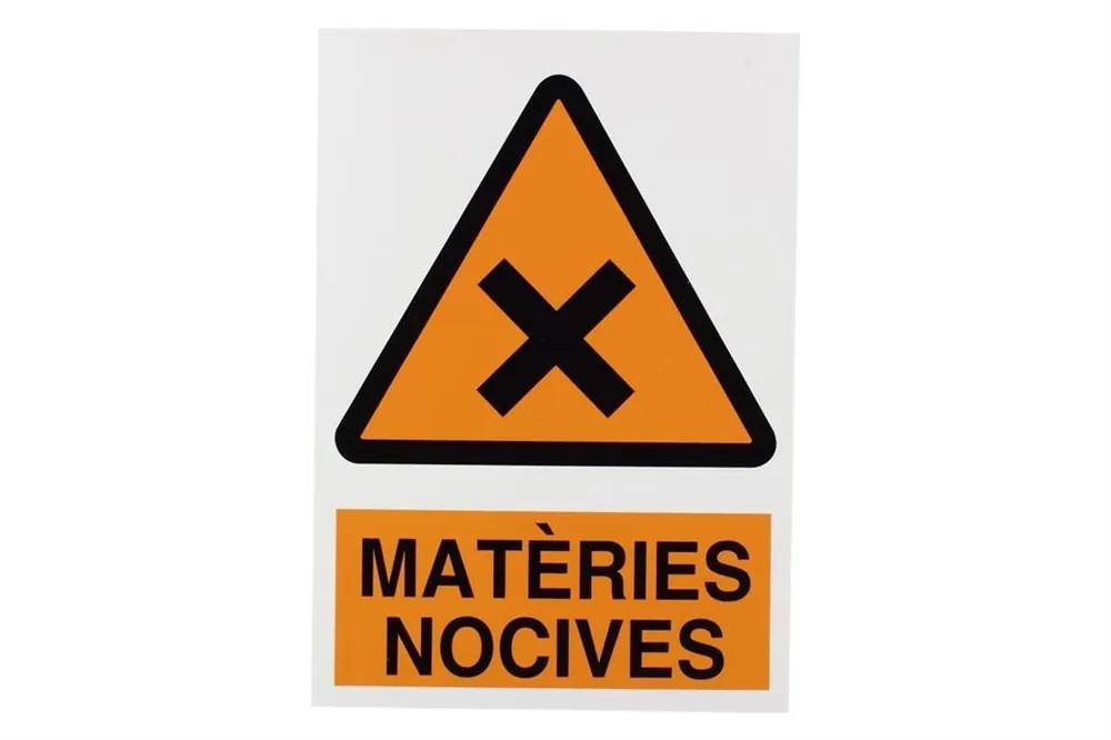 SEÑAL POLIESTIRENO 297X210 MM Perill Matèries Nocives Liquidación