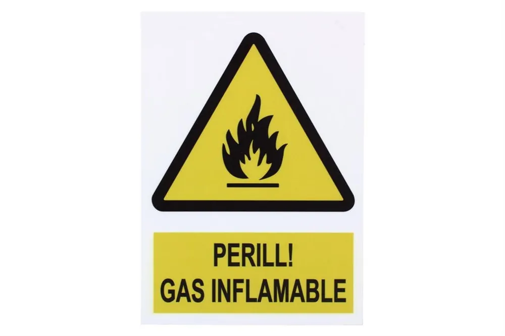 SEÑAL POLIESTIRENO 420X297 MM Perill gas inflamable No Te Lo Pierdas