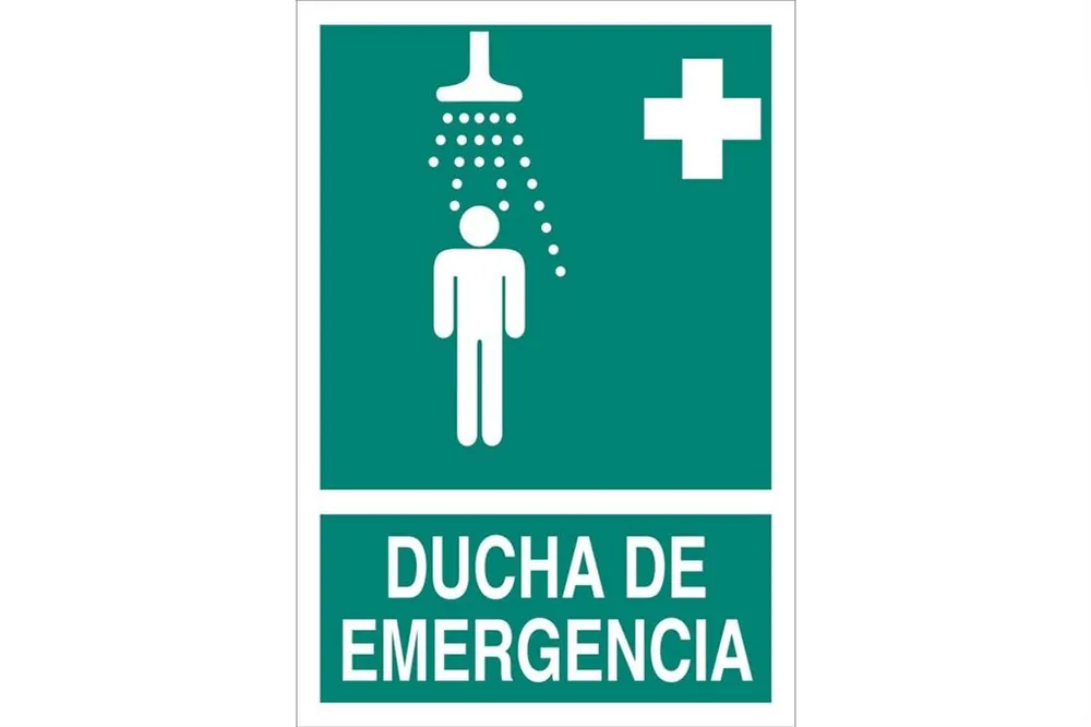 Exclusivo SEÑAL LUMINISCENTE 420X297mm. Ducha de Emergencia