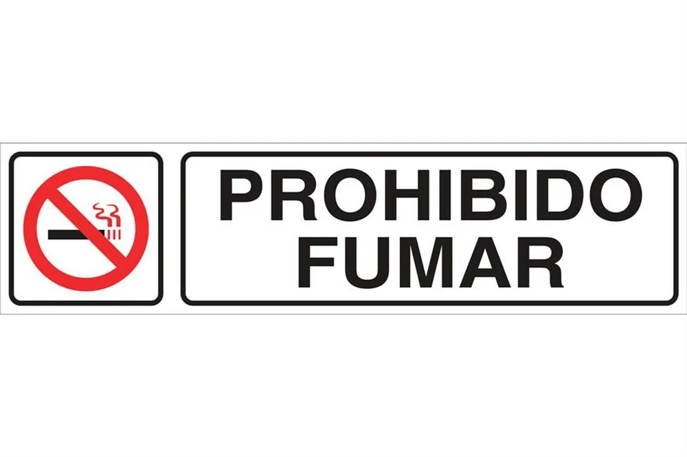 SEÑAL GLASSPACK ADHESIVA 250X62mm. Prohibido fumar Premium