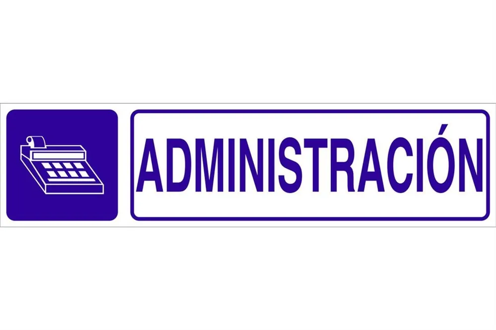 SEÑAL GLASSPACK ADHESIVA 250X62mm. Administración Económico