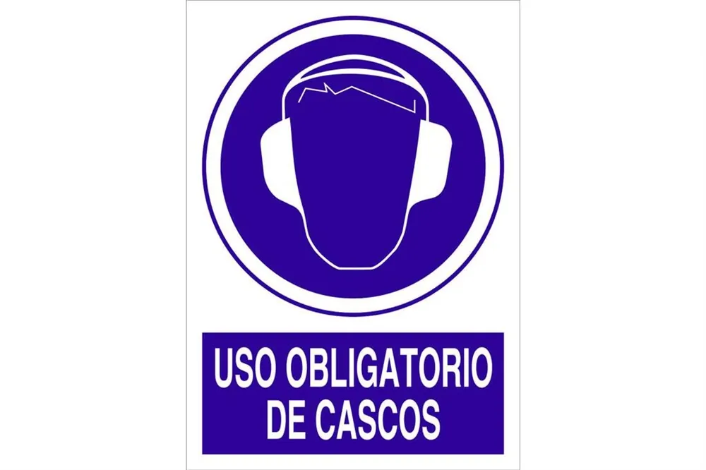 Bestseller SEÑAL POLIESTIRENO 1,5mm 420X297 Uso obligatorio de cascos