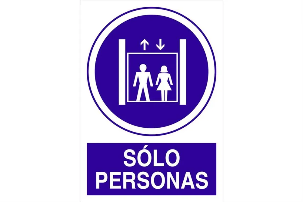SEÑAL ADHESIVA 297X210MM Solo personas Original