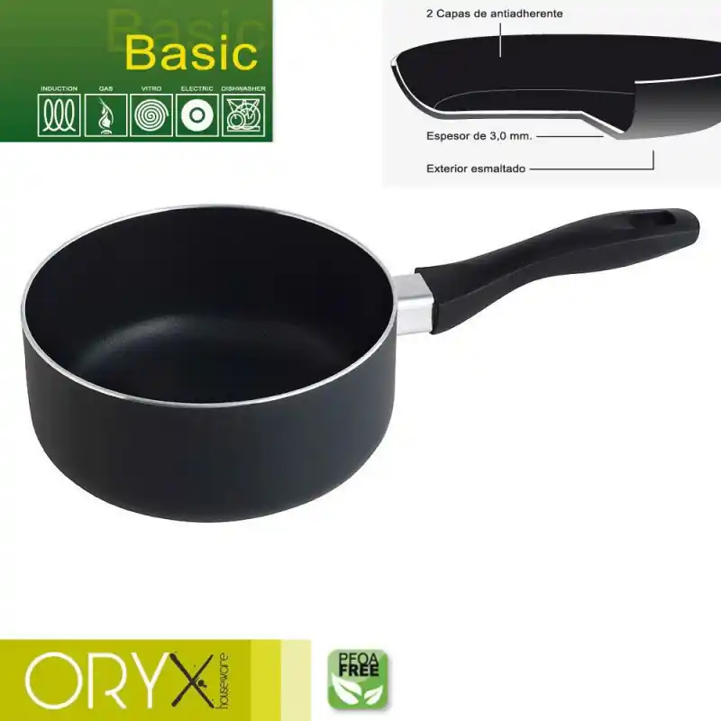 Cazo Aluminio Antiadherente Basic 18 cm./ 3 mm. Envío Internacional