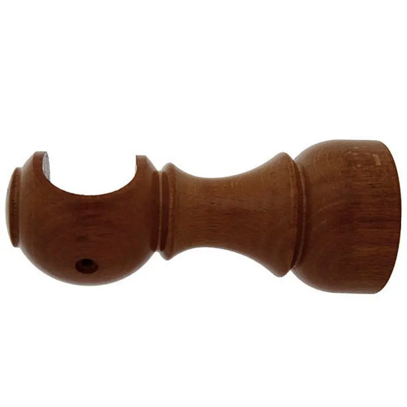 Soporte Madera Liso Abierto 28x128 mm. Nogal Hecho A Mano