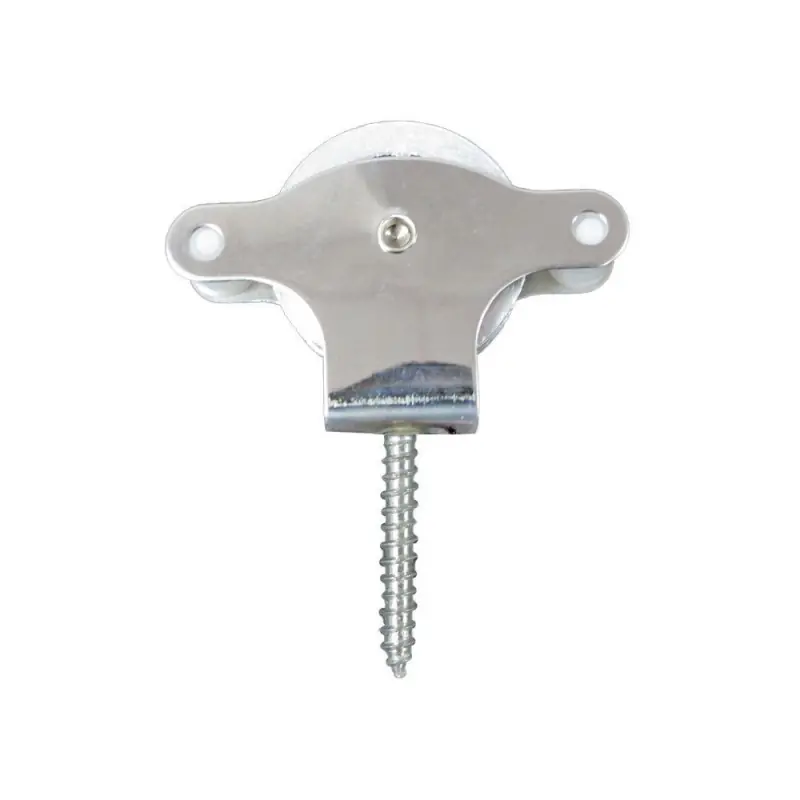 Marca Reconocida Polea Tendedero Wolfpack Inoxidable 40 mm. / Roldana Metalica Con Tirafondo