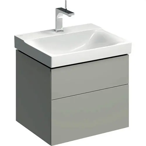 MUEBLE BAJO XENO 2 PARA LAVABO 58cm 2 CAJONES MATE GREIGE Directo De Fábrica
