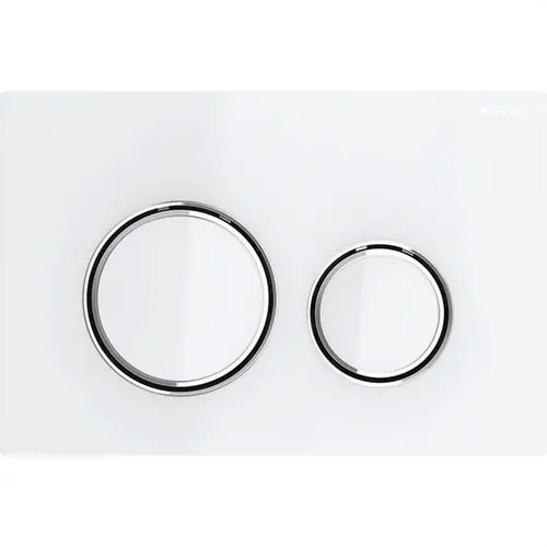 Stock Limitado PULSADOR Sigma21 VIDRIO BLANCO PARA DOBLE DESCARGA
